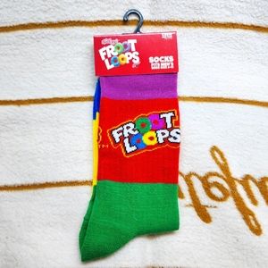 Kelloggs Froot Loops Crew Socks. NWT.